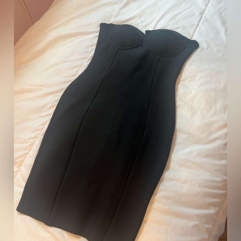 Black midi dress